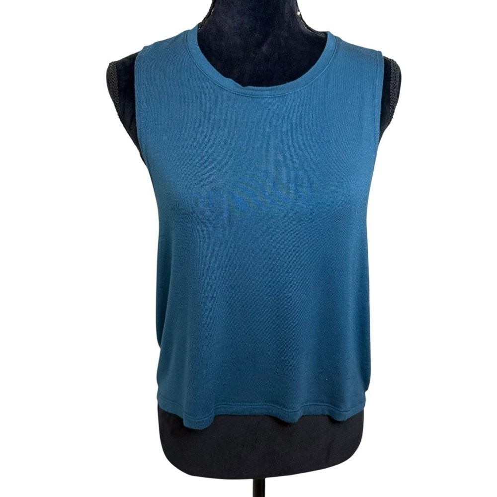 Beyond Yoga | Barre3 | Nocturnal Navy | Sleeveless Split Back Tank Top